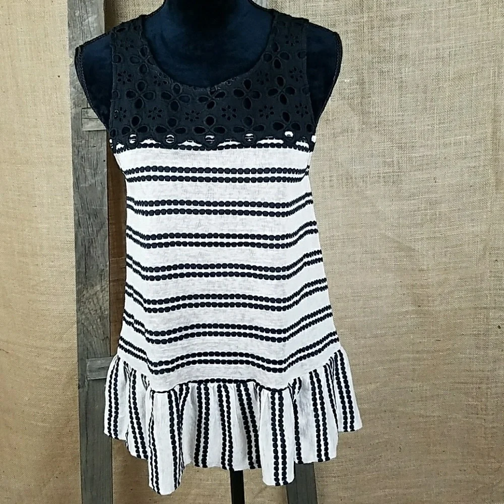 Free‎ People women's S/P knit tank top lace peplum
